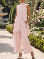 Conjunto Zulay — Top Cuello Alto + Pantalón Palazzo