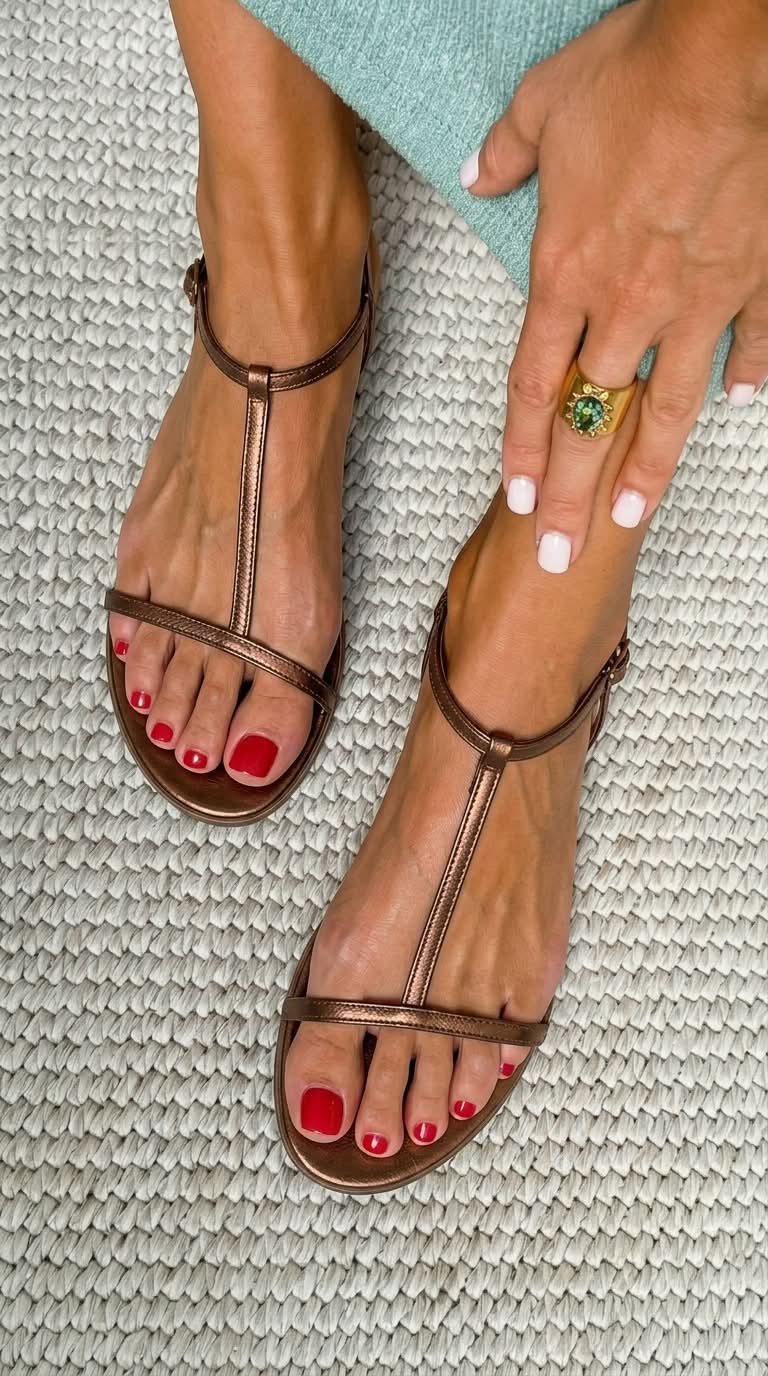 Mina - Sandalias Doradas de Primavera