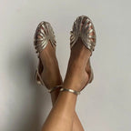 Gia - Sandalias Doradas Joya
