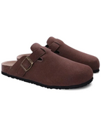 Zuecos Oxford de ante