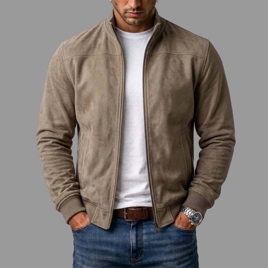 Chamarra Bomber de Gamuza
