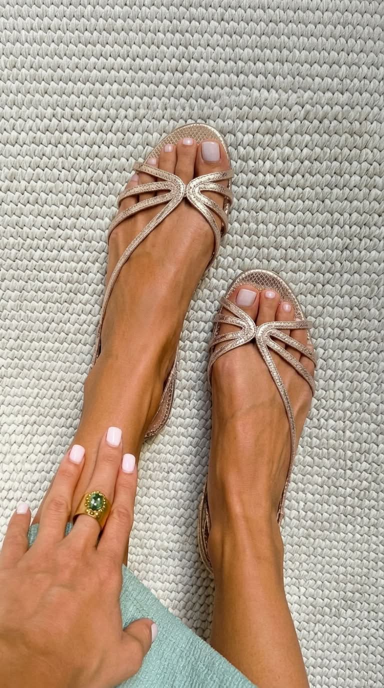 Sandra - Sandalias Doradas Elegancia de Verano