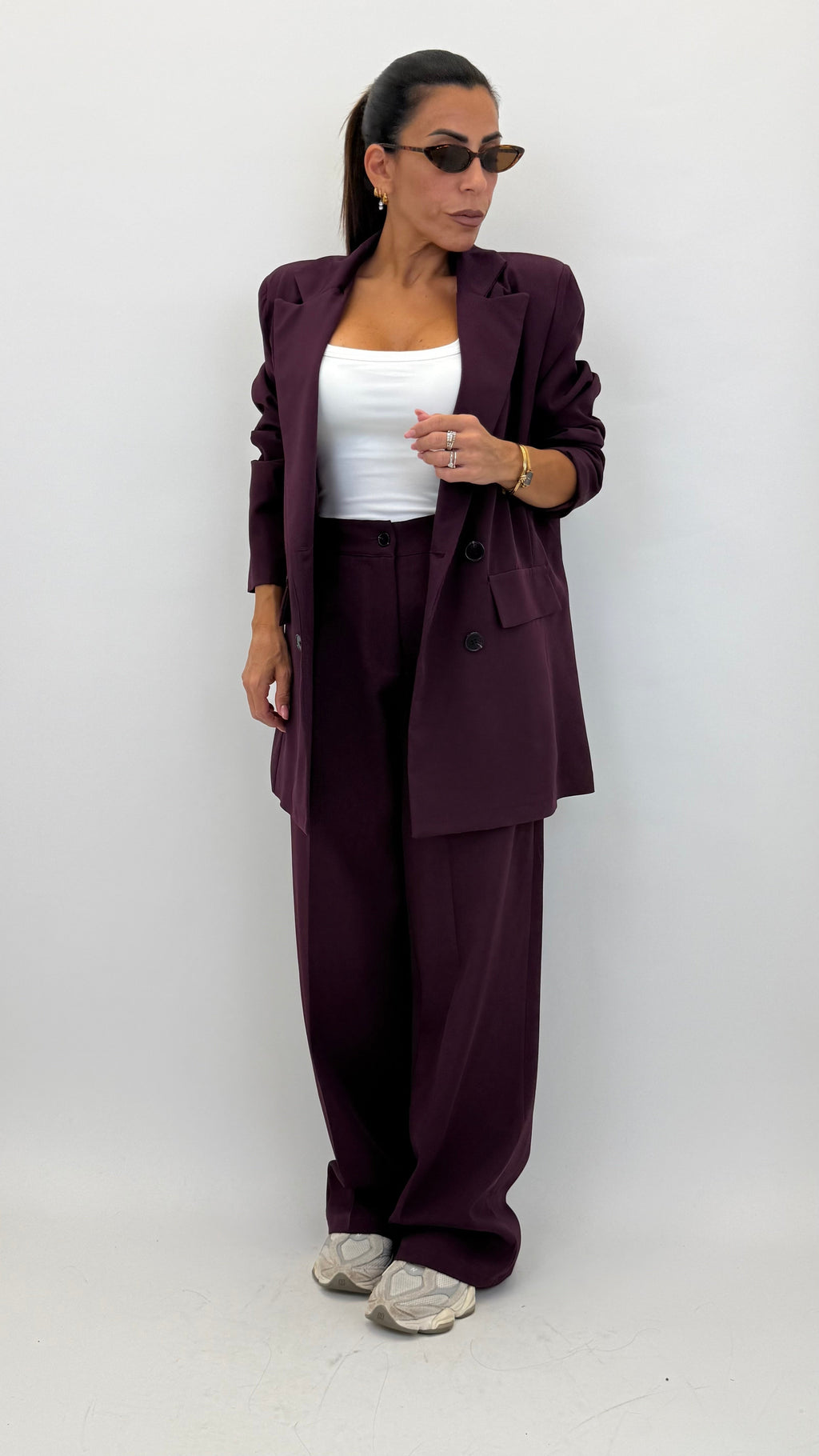 Conjunto Sastre Olimpia — Saco Oversize + Pantalón Palazzo