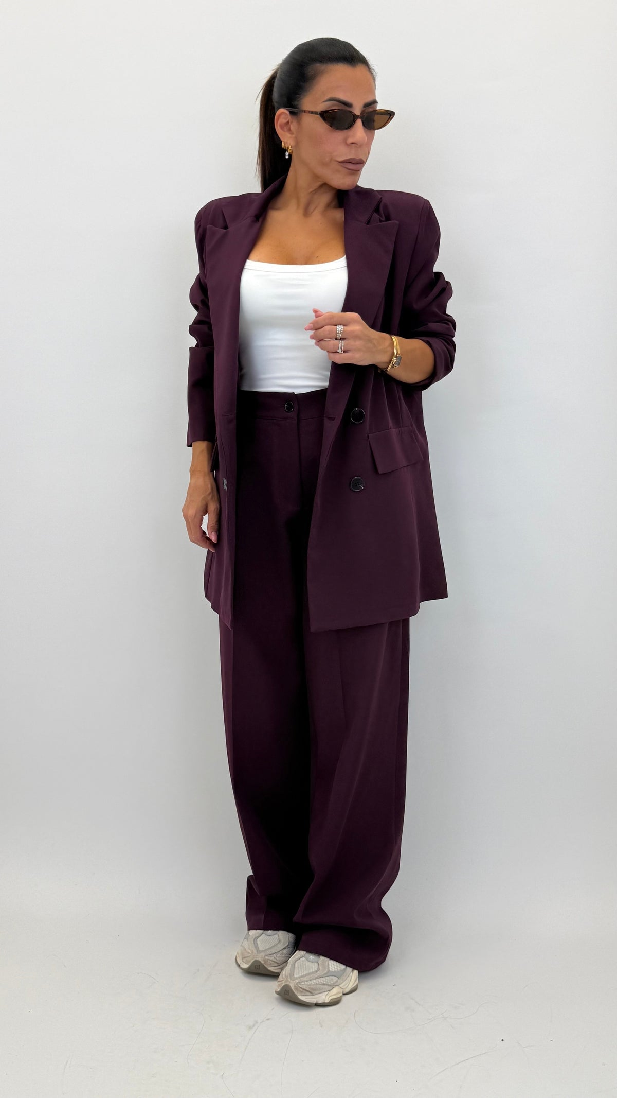 Conjunto Sastre Olimpia — Saco Oversize + Pantalón Palazzo