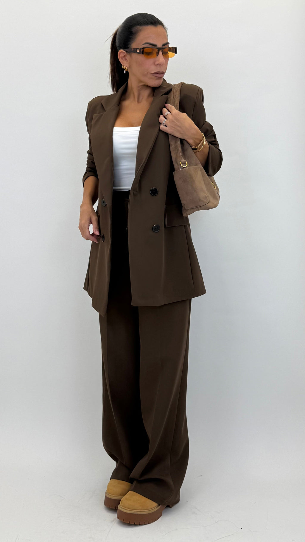 Conjunto Sastre Olimpia — Saco Oversize + Pantalón Palazzo