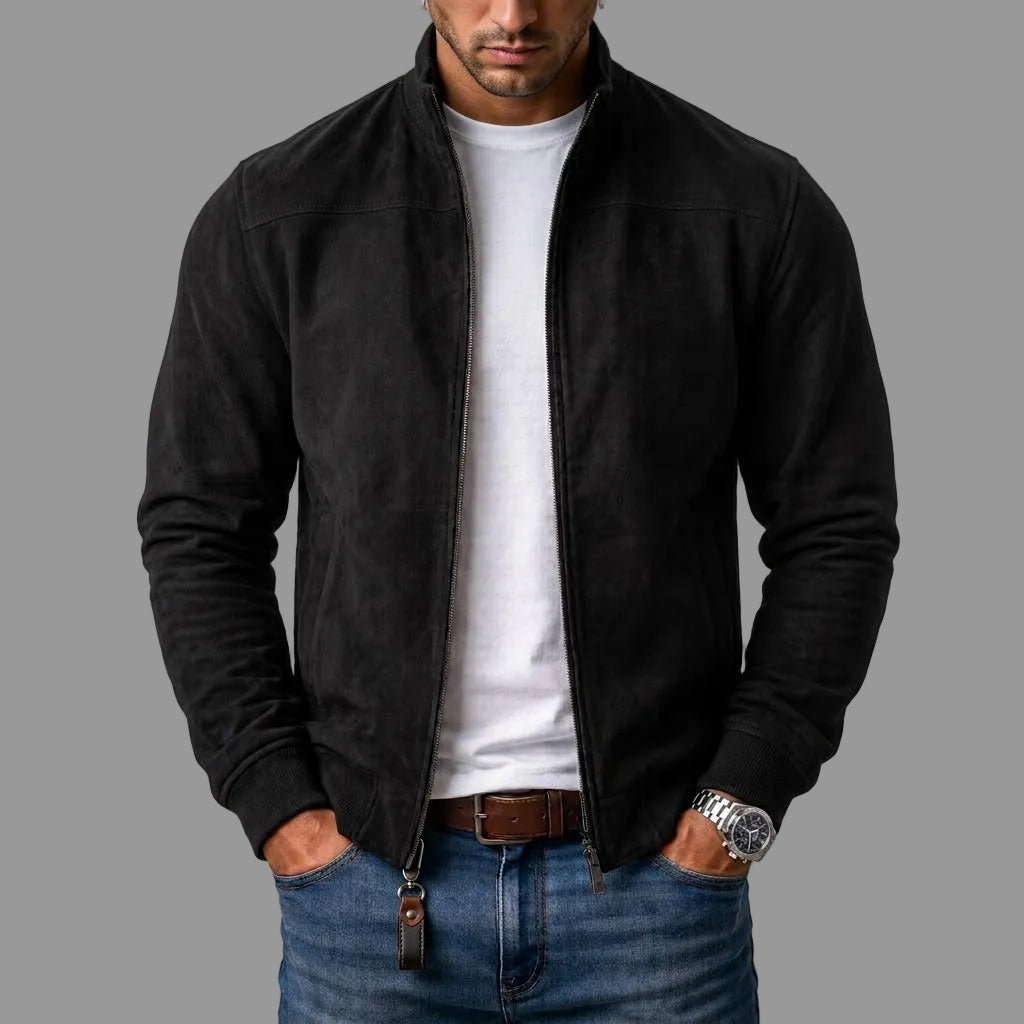 Chamarra Bomber de Gamuza