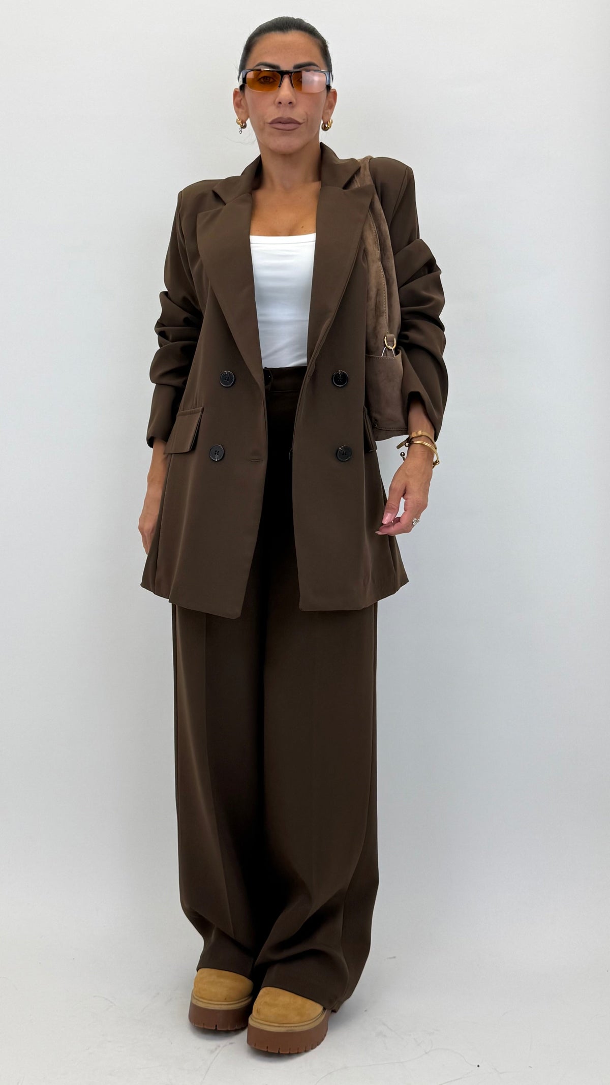 Conjunto Sastre Olimpia — Saco Oversize + Pantalón Palazzo