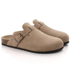 Zuecos Oxford de ante