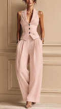 Sophie | Traje elegante de dos piezas con escote en V para mujer