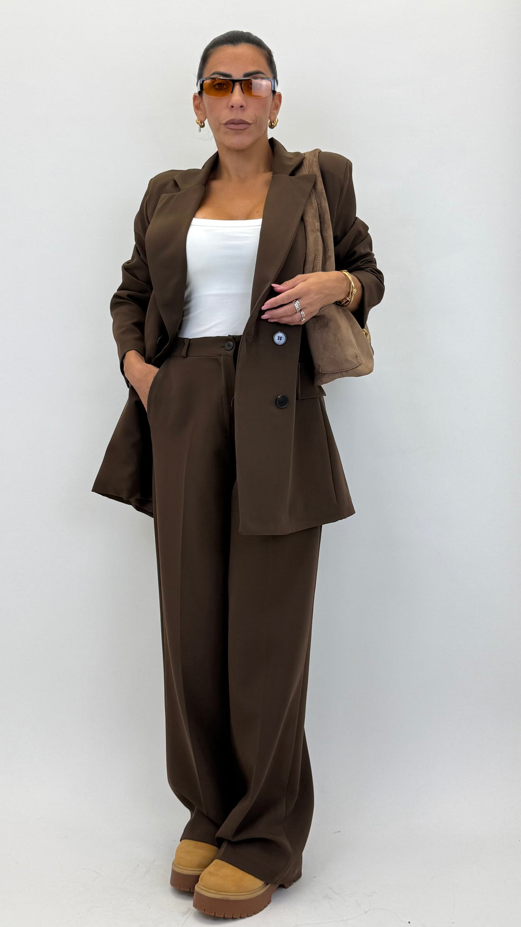 Conjunto Sastre Olimpia — Saco Oversize + Pantalón Palazzo