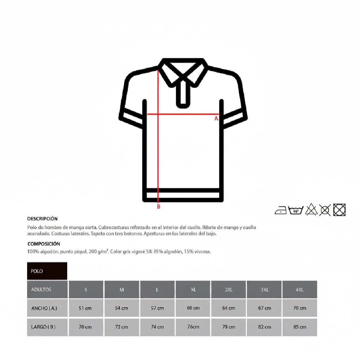 Polo manga corta Rojo modelo "Garroc"