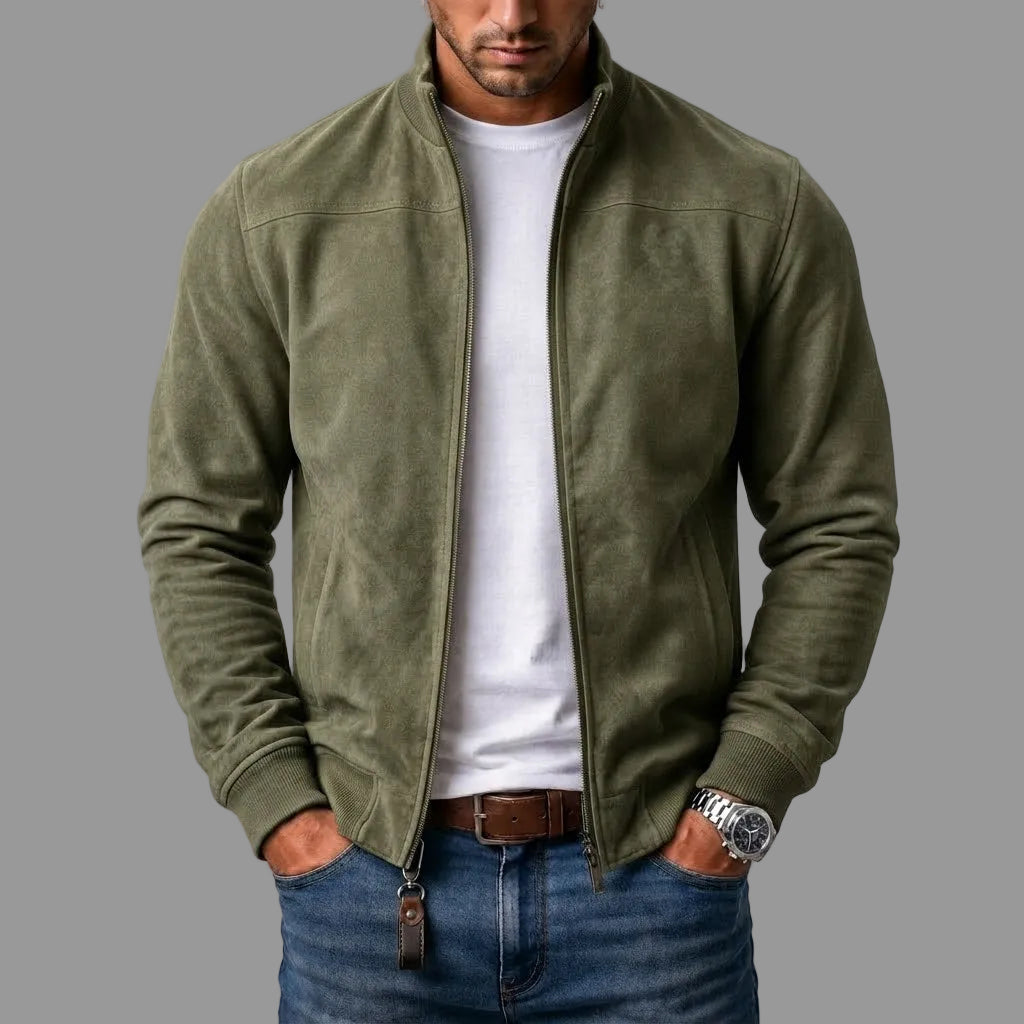 Chamarra Bomber de Gamuza
