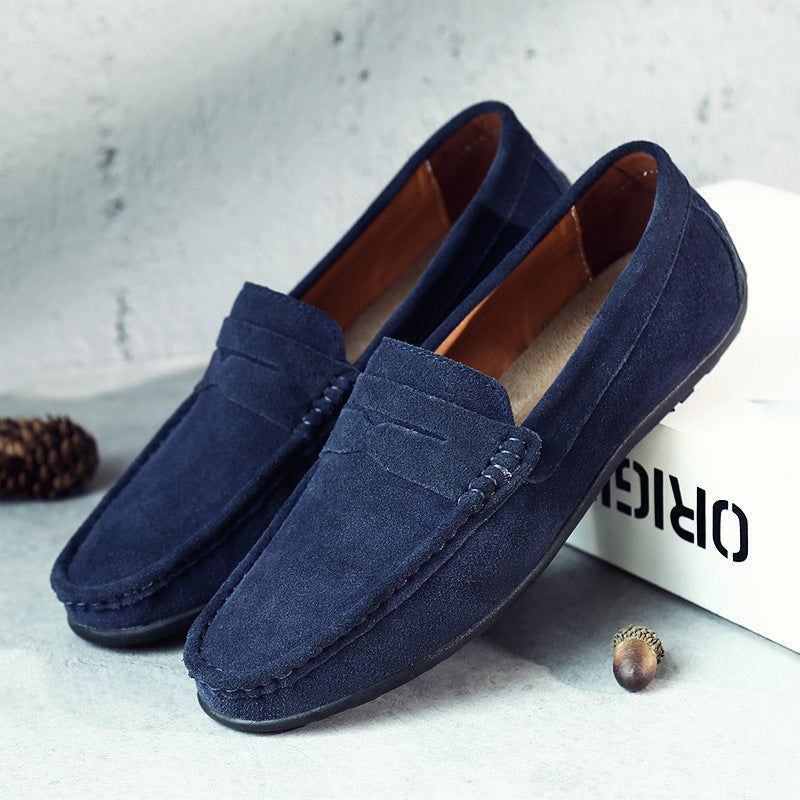 Mocasines retro de ante para hombre