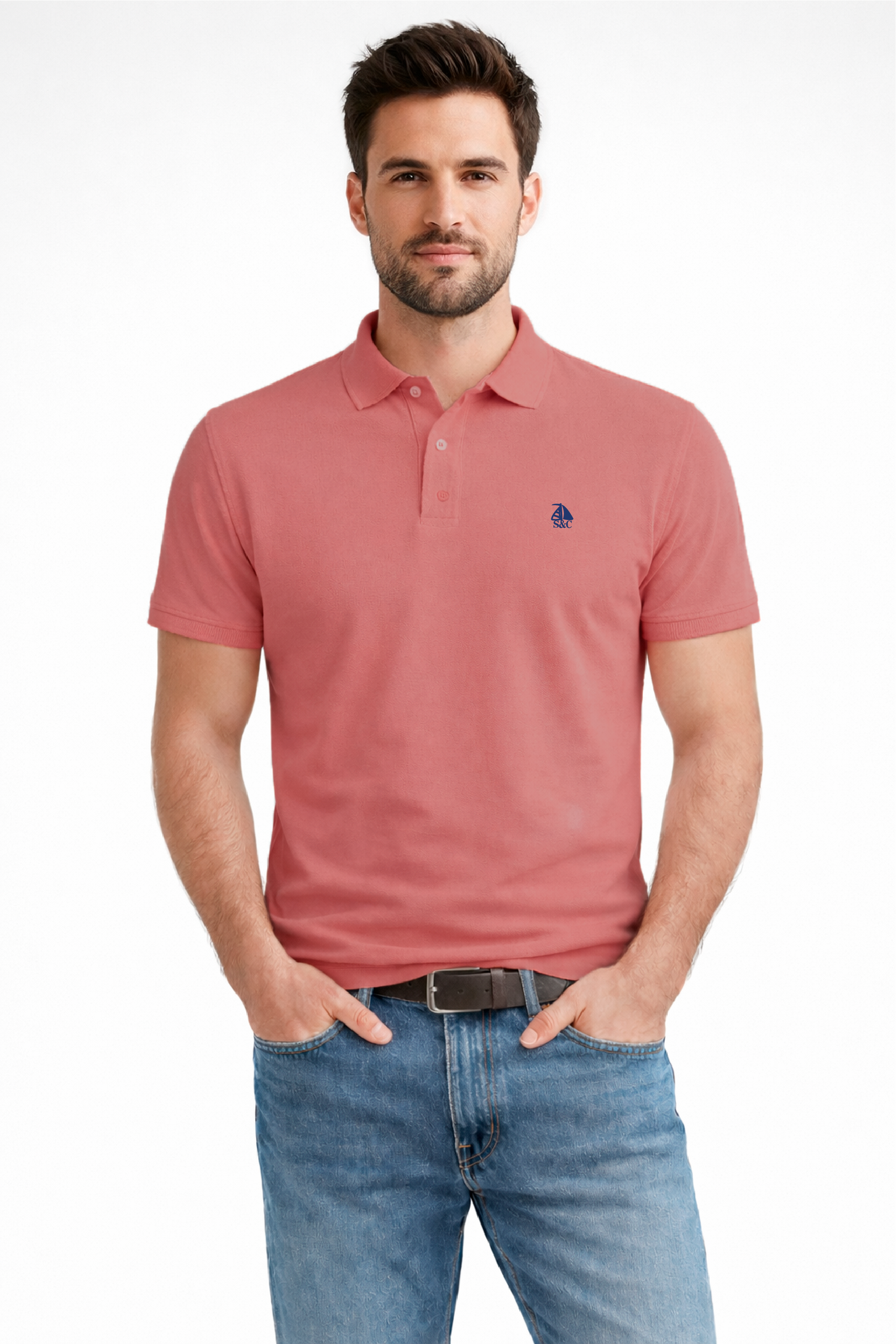 Polo manga corta Coral modelo "Garroc"