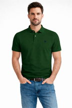 Polo manga corta Verde Botella modelo "Garroc"