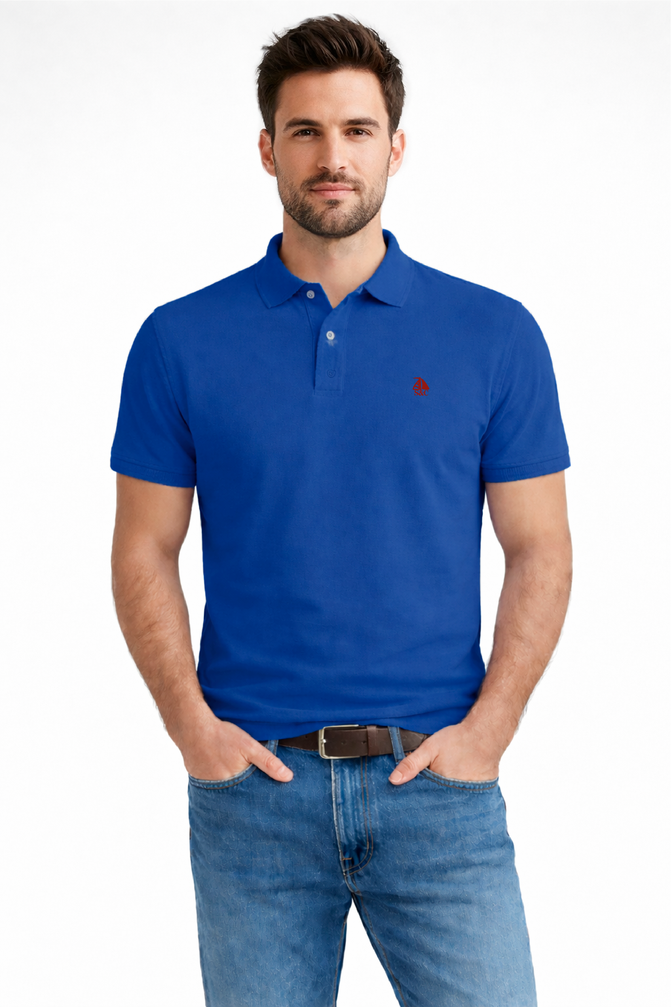 Polo manga corta Azul Royal modelo "Garroc"