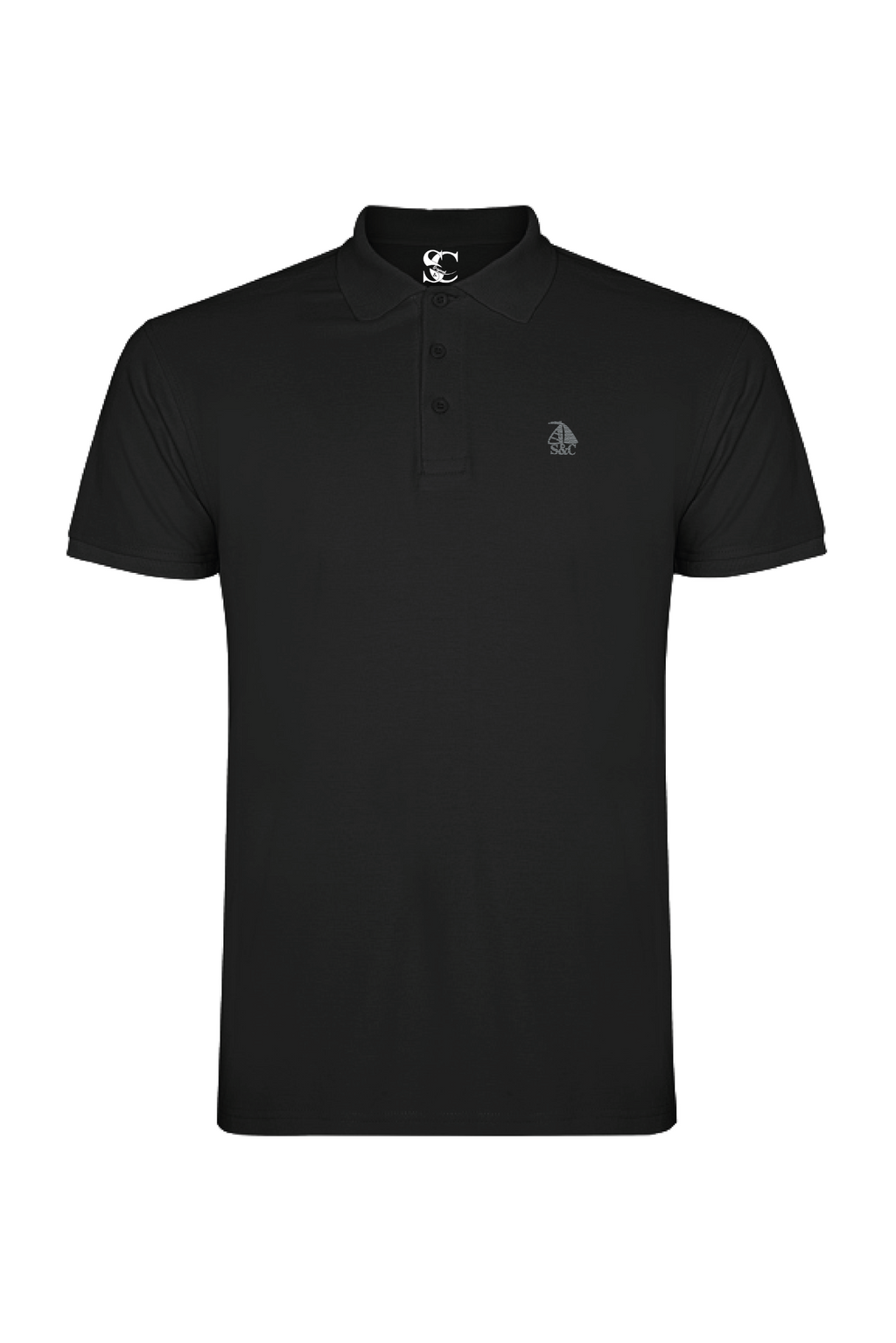 Polo manga corta Negro modelo "Garroc"