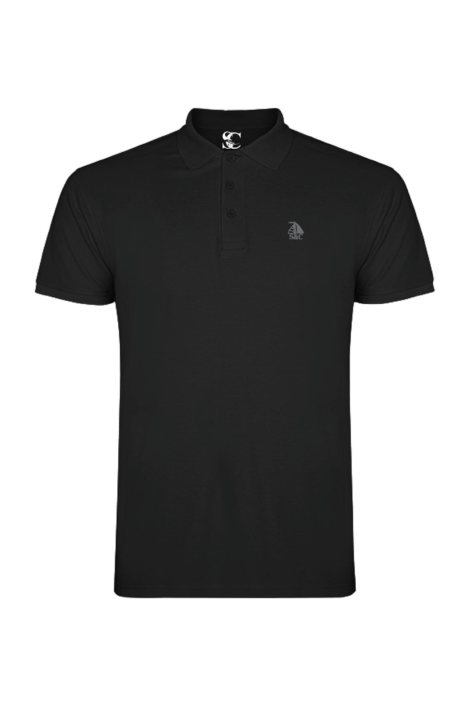 Polo manga corta Negro modelo "Garroc"
