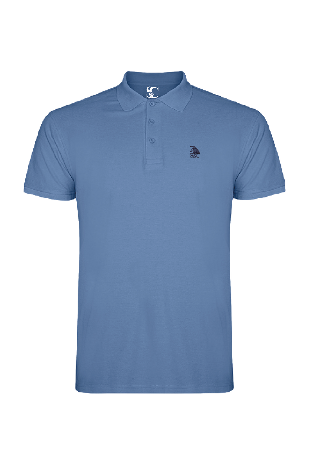 Polo manga corta Azul Riviera modelo "Garroc"