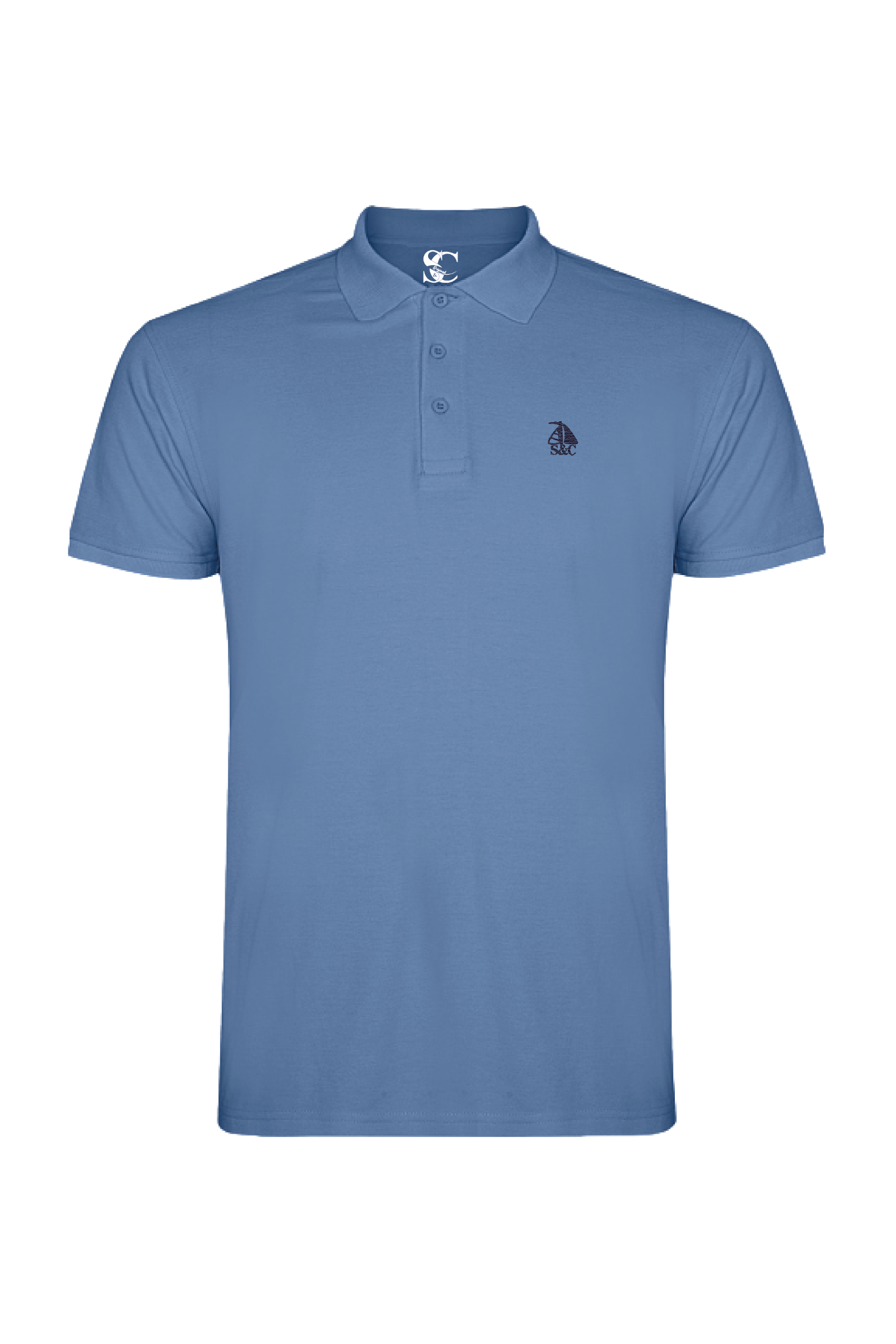 Polo manga corta Azul Riviera modelo "Garroc"