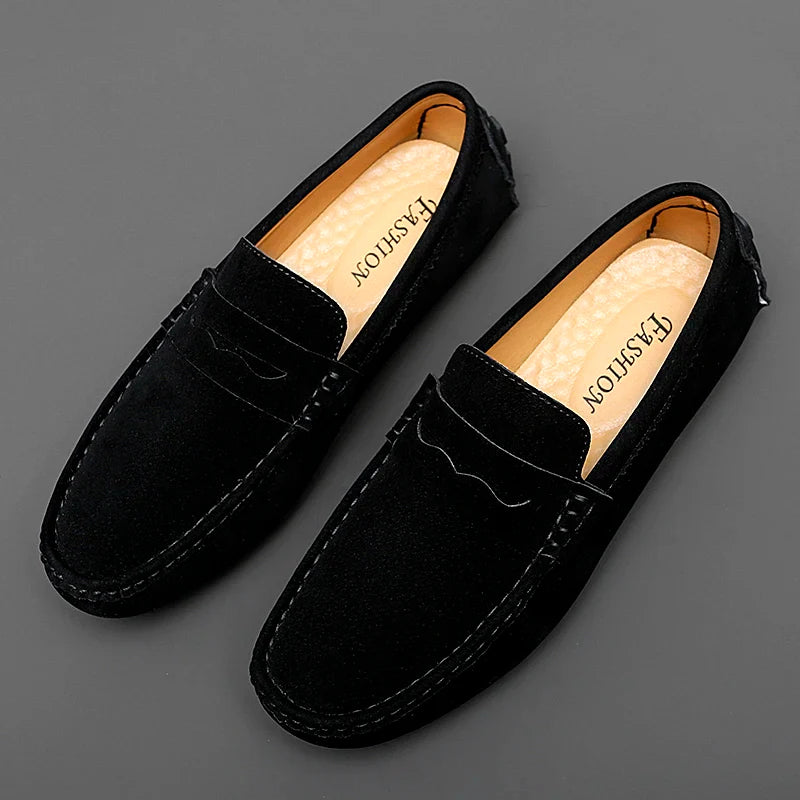 Mocasines de ante