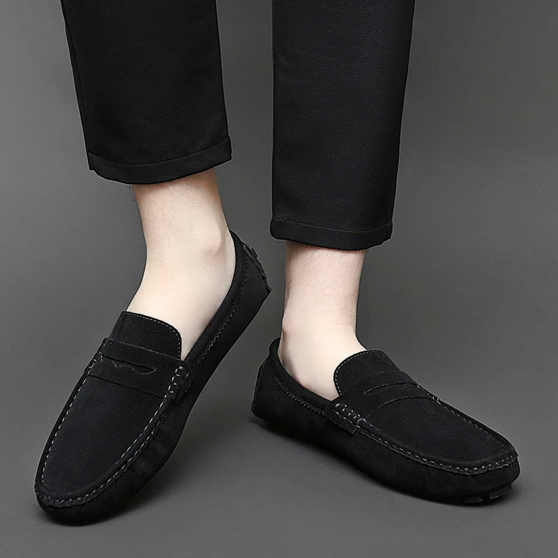 Mocasines de ante