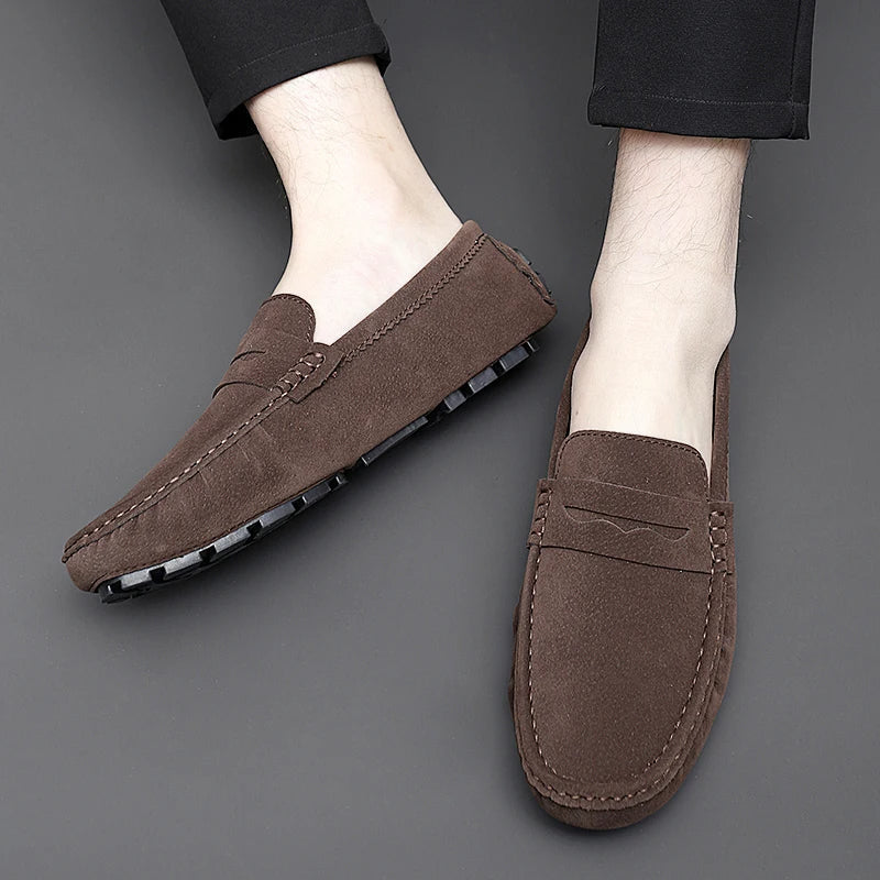 Mocasines de ante