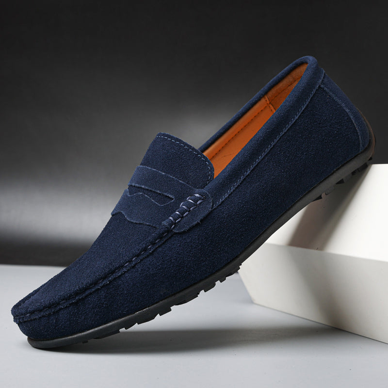 Mocasines retro de ante para hombre