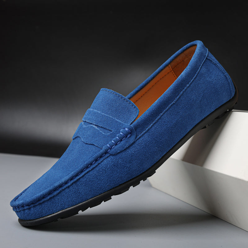 Mocasines retro de ante para hombre