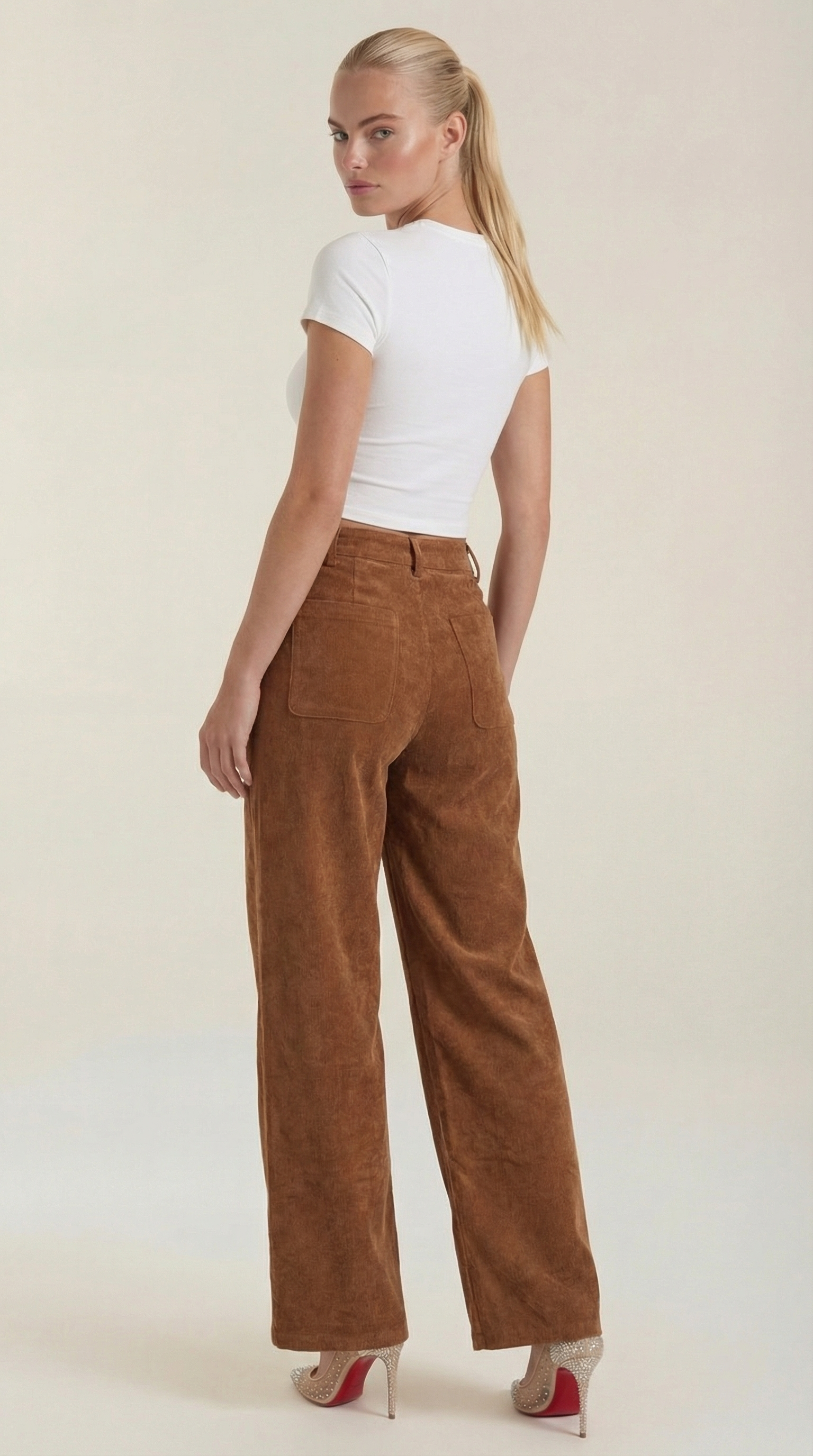 Allison Weite Pantalones de Pana