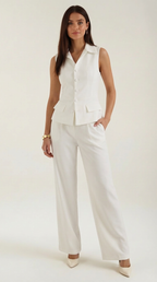 Annie | Traje elegante de dos piezas con escote en V para mujer
