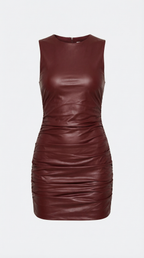 Mini Vestido Bernice de Piel Sintética