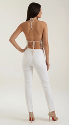Brandy Top Halter de Punto Boho