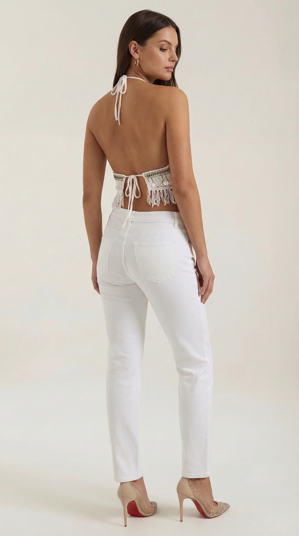 Brandy Top Halter de Punto Boho