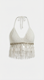 Brandy Top Halter de Punto Boho