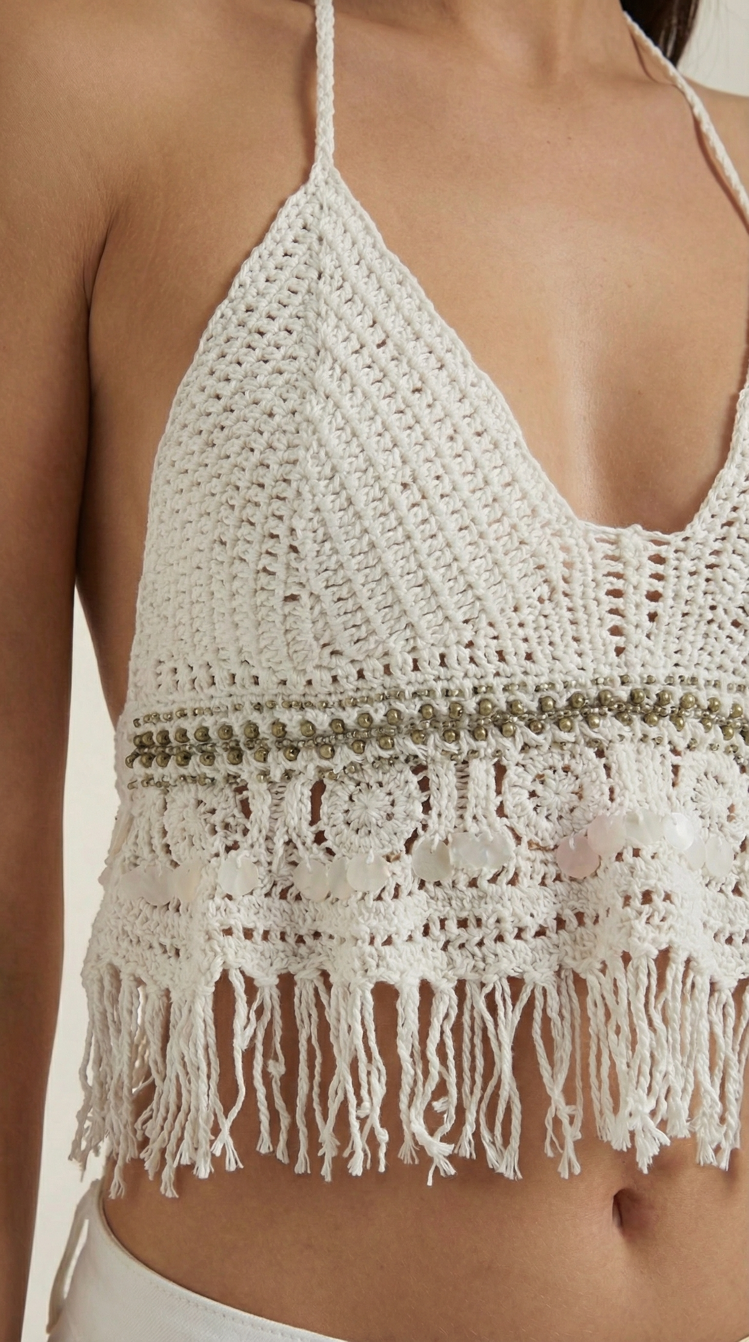 Brandy Top Halter de Punto Boho