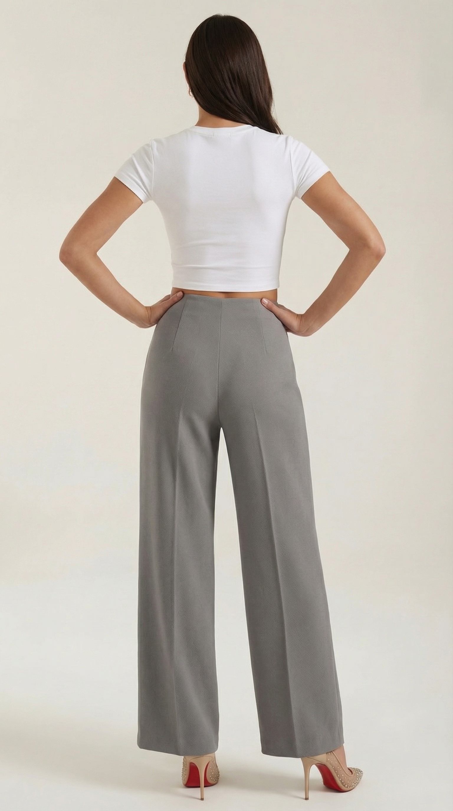 Pantalones Holgados Brooke de Cintura Media