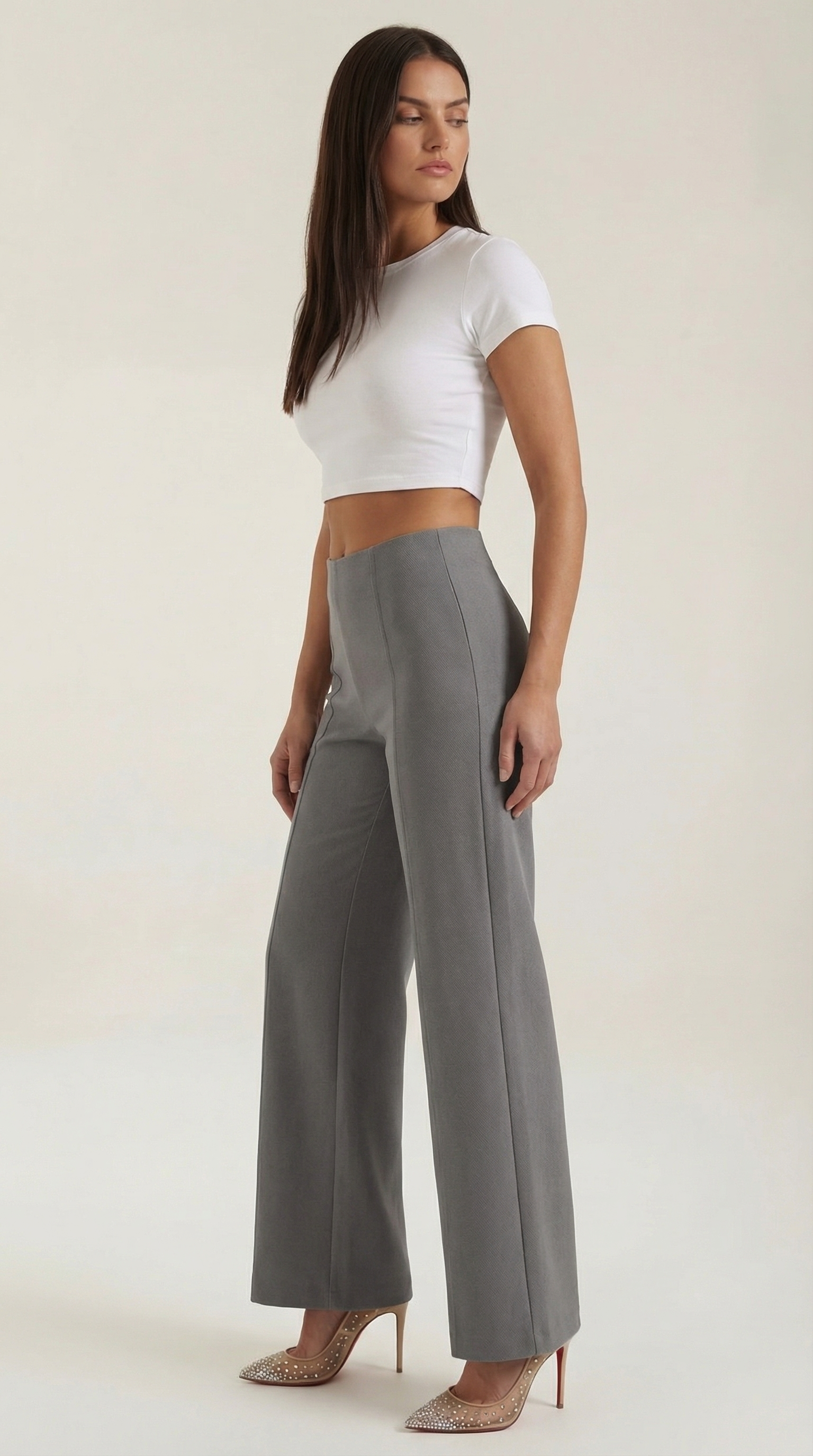 Pantalones Holgados Brooke de Cintura Media
