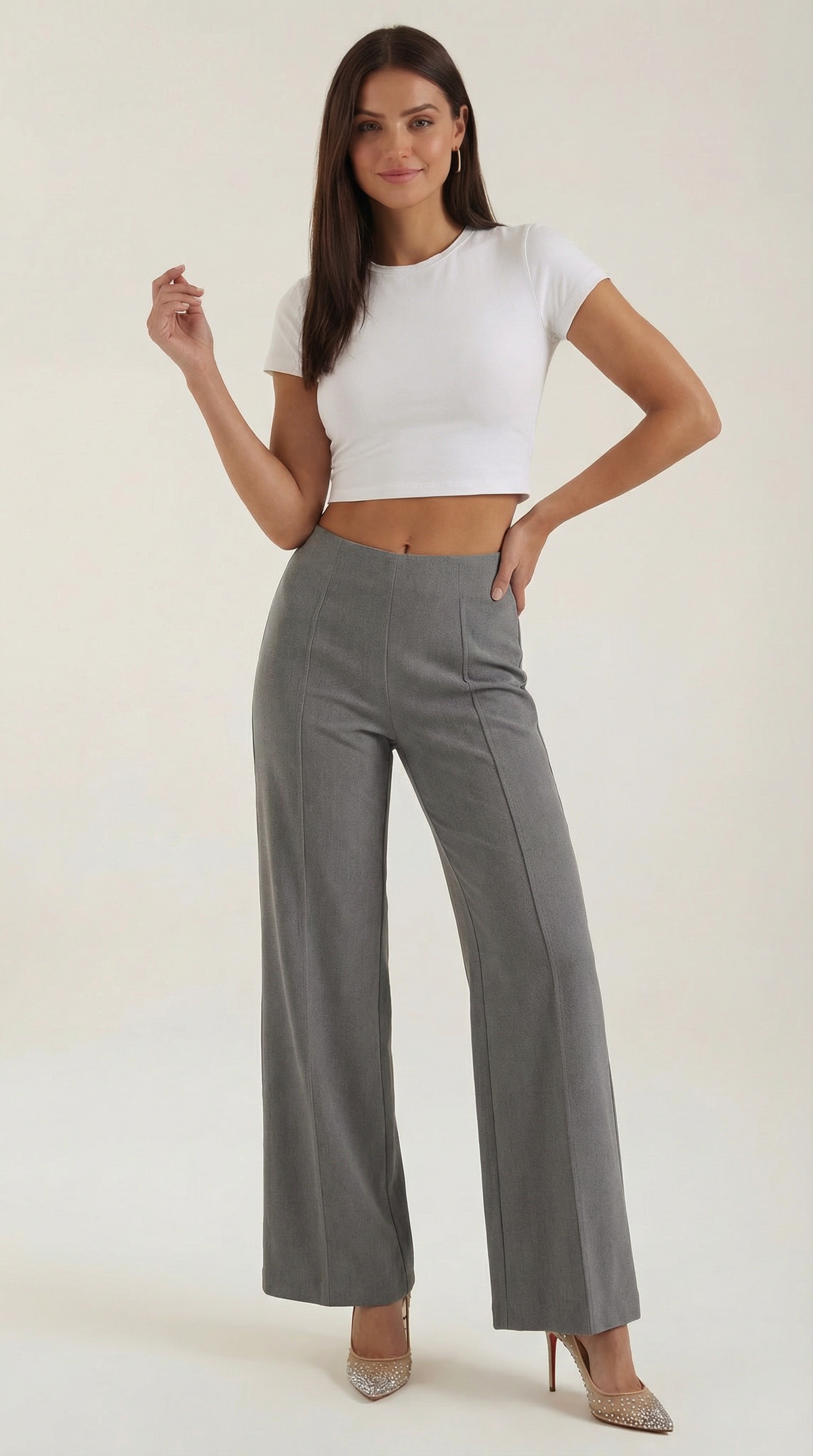 Pantalones Holgados Brooke de Cintura Media