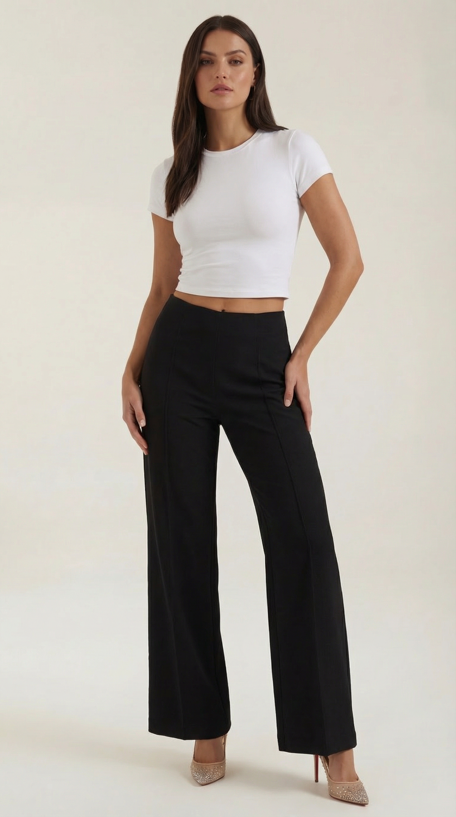 Pantalones Holgados Brooke de Cintura Media
