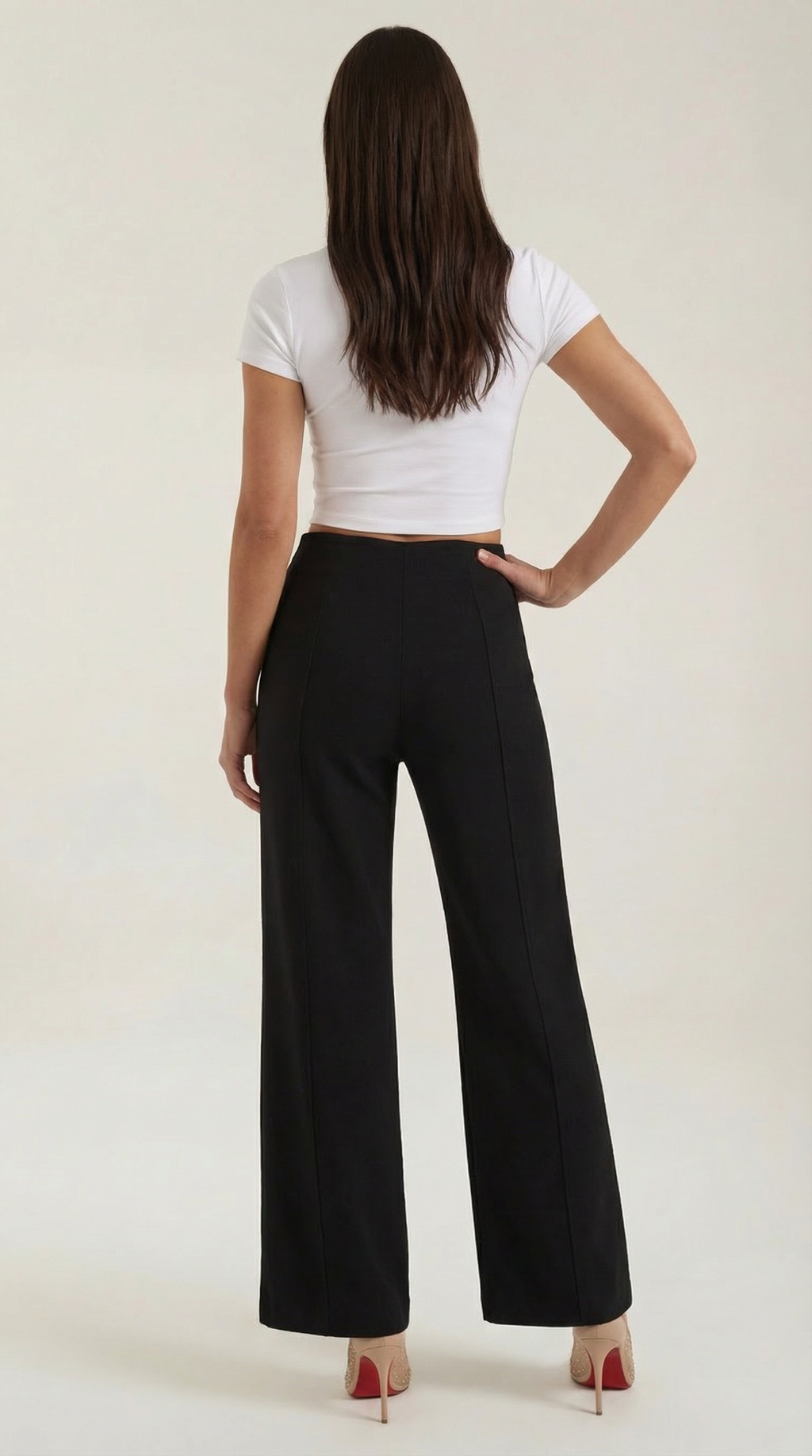 Pantalones Holgados Brooke de Cintura Media