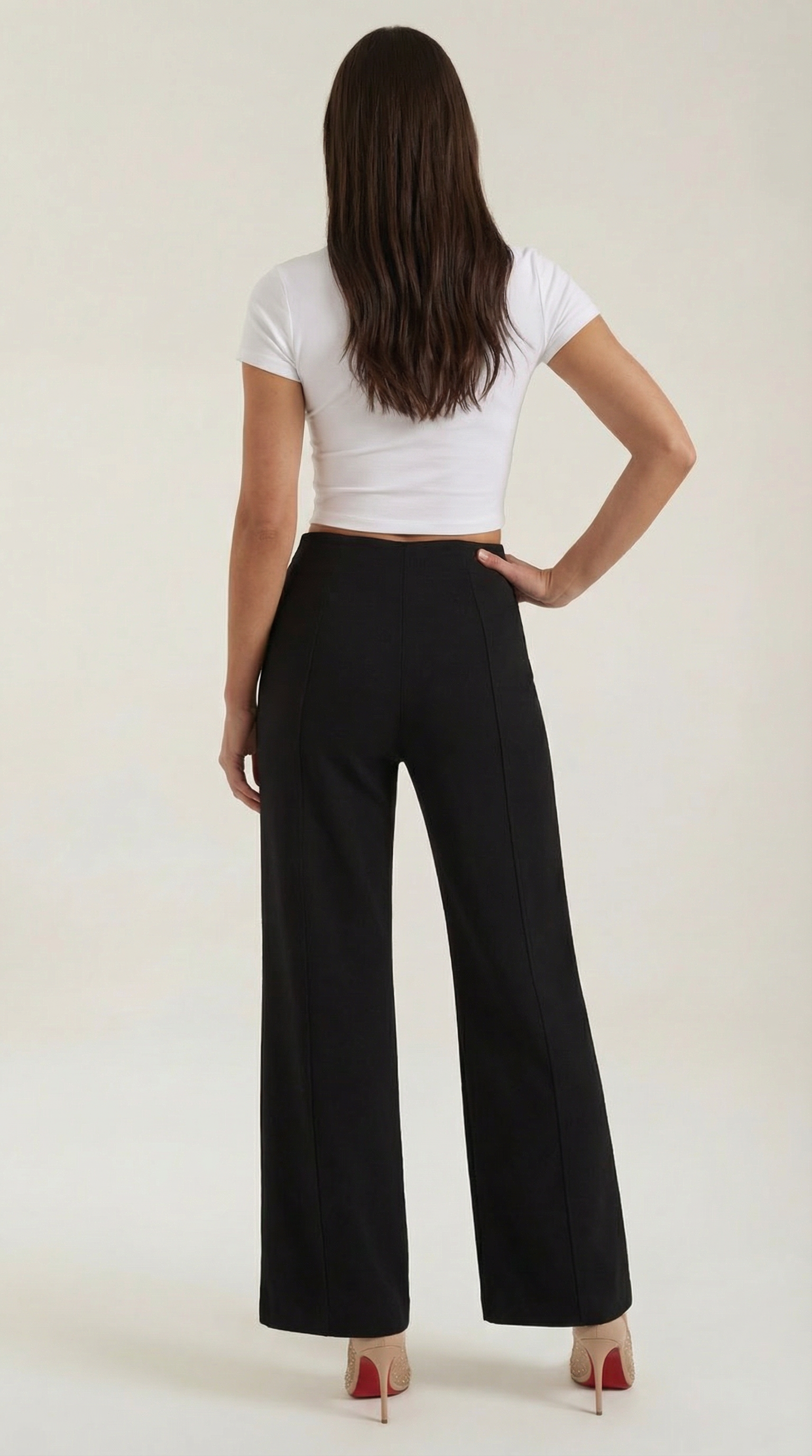Pantalones Holgados Brooke de Cintura Media