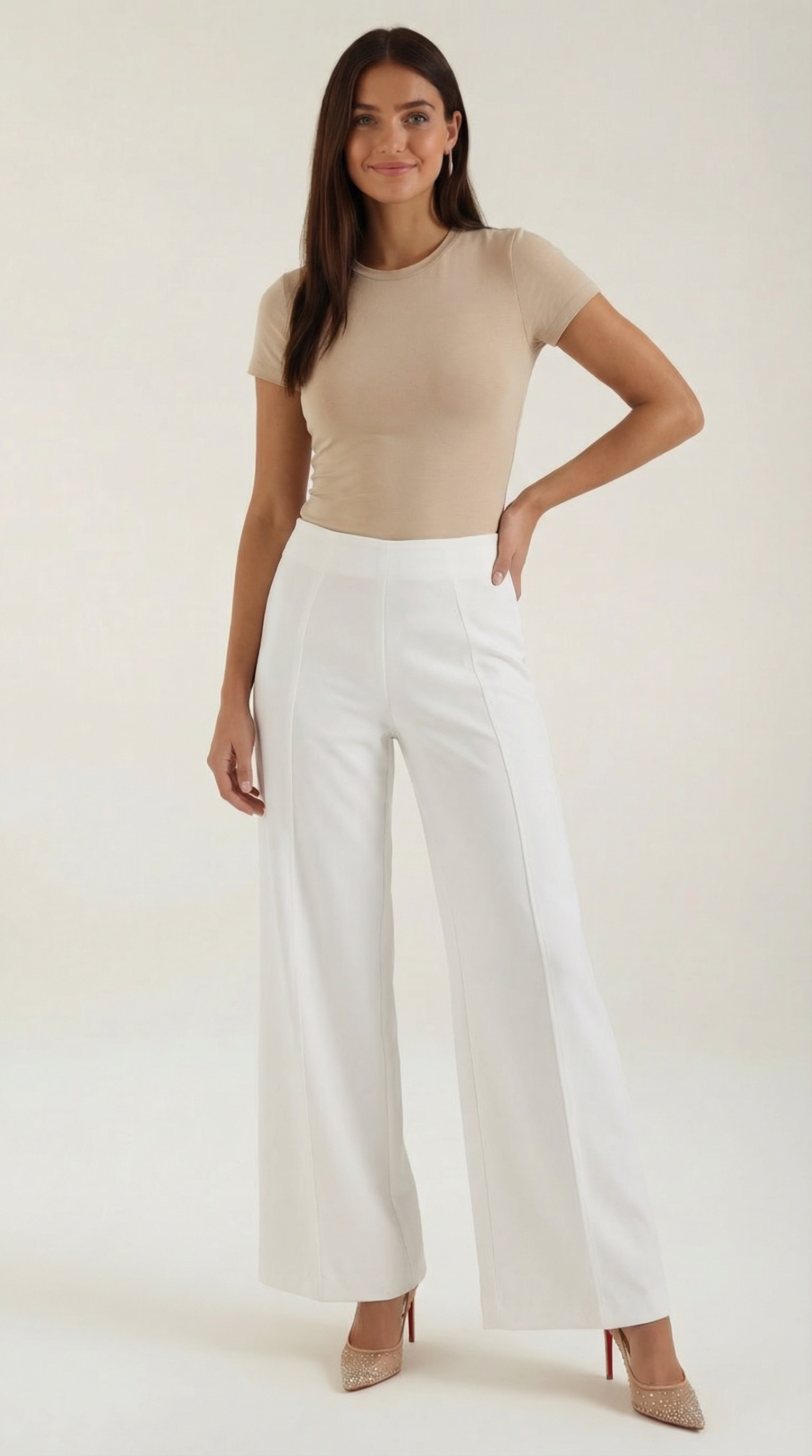 Pantalones Holgados Brooke de Cintura Media