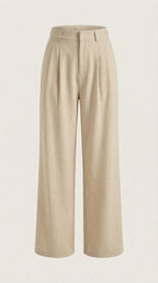 Pantalones Plisados de Cintura Alta Courtney