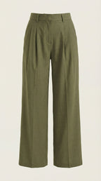 Pantalones Plisados de Cintura Alta Courtney