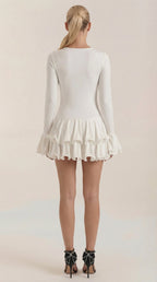 Vestido Corto Estelle con Volantes