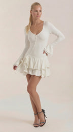 Vestido Corto Estelle con Volantes