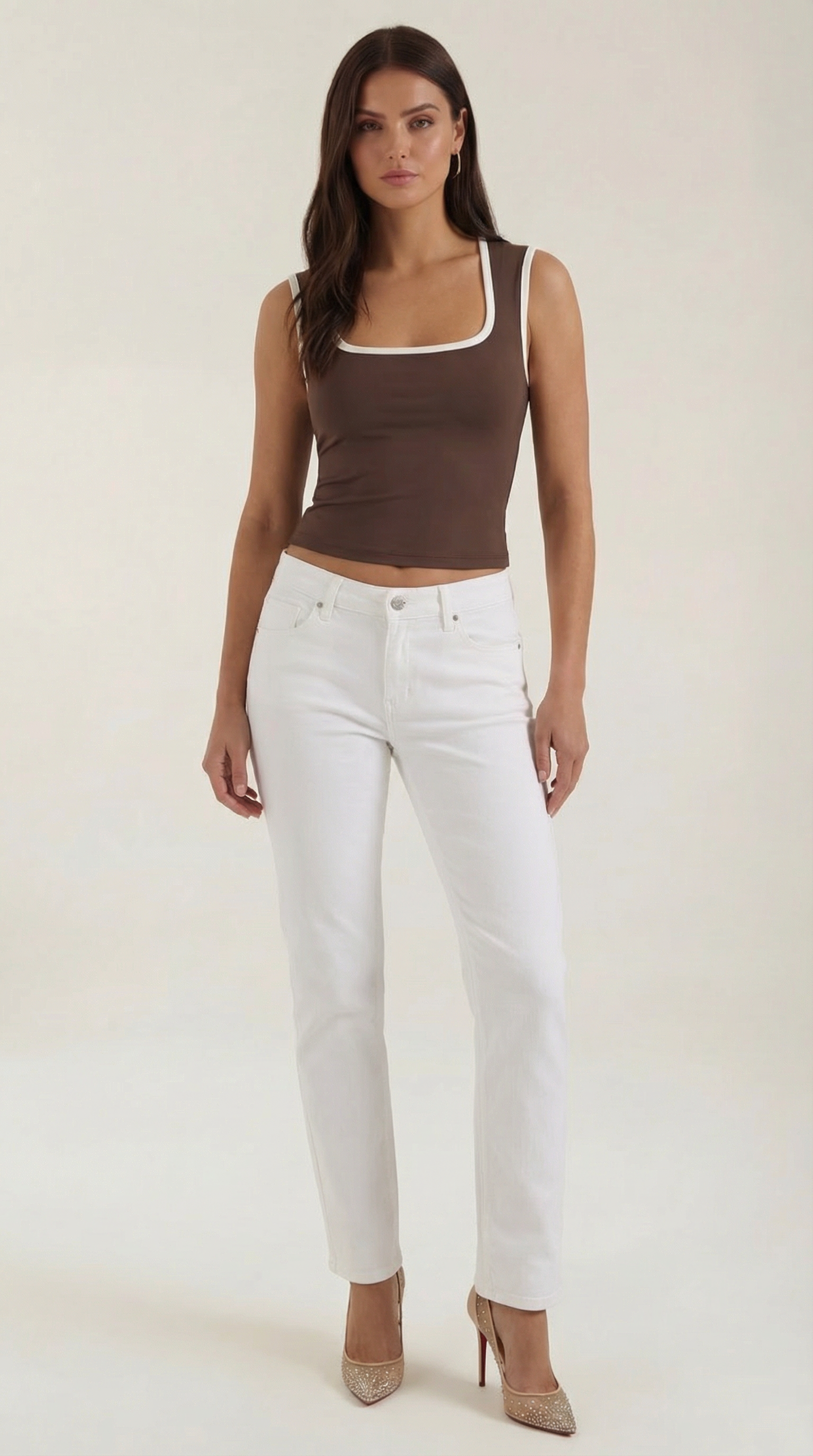 Top Hilary con escote en forma de cuadrado