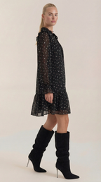 Vestido corto 'Katie' con detalles de volantes