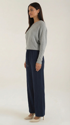 Jeans anchos Kendra con cordón